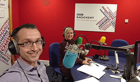 Mark Attwood and Belinda Collins on BBC Radio Kent